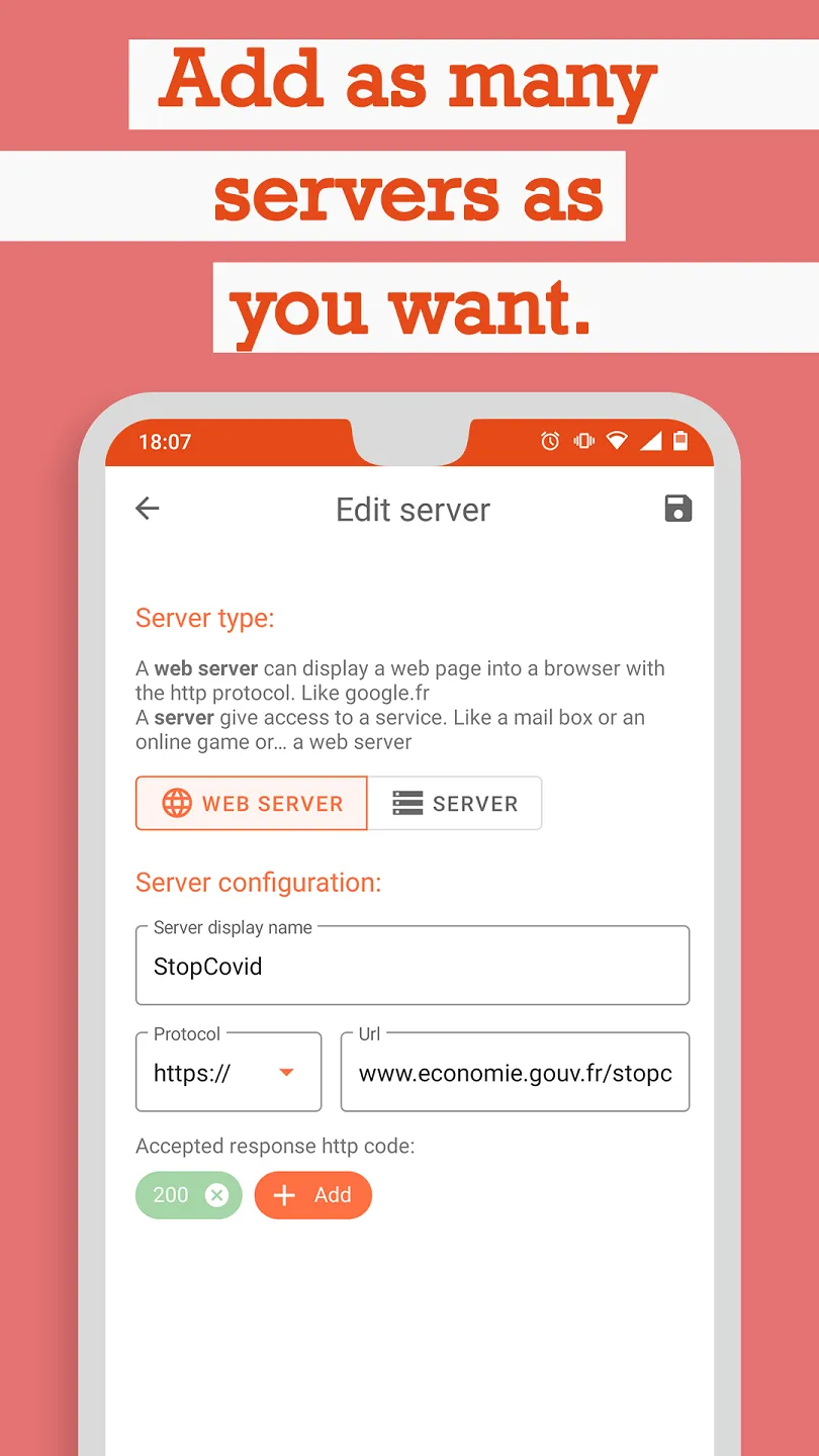 IsMyServerOnline - Server configuration